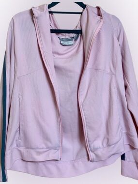 DUNLOP women's pink activewear jacket size large with hood